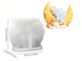 Molde silicona bebe en medialuna